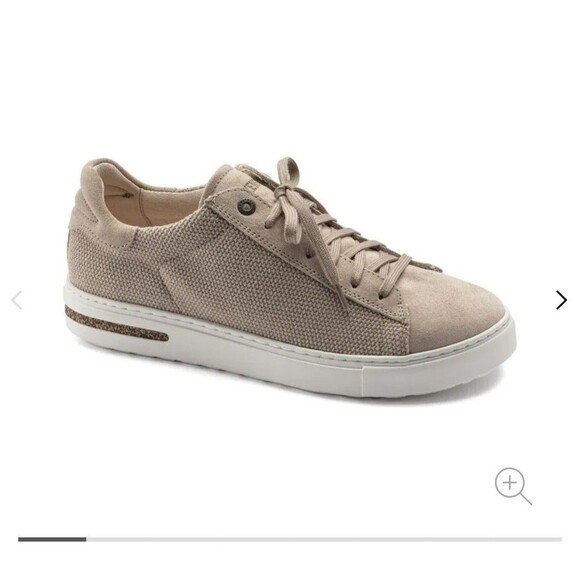 Birkenstock BEND LOW Sandcastle Beige Suede Canvas Sneakers 41 /US 10 NARROW - Picture 1 of 9